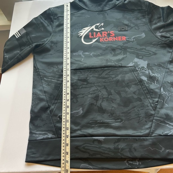 Under Armour Grey and Black Camo Liars Korner Hoodie Hooded Sweatshirt Size M - Picture 5 of 8